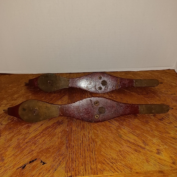 Antique Brass Iron Donoghue Racing Ice Speed Skate Shoes Union Hardware 17-1/2". - Picture 4 of 7